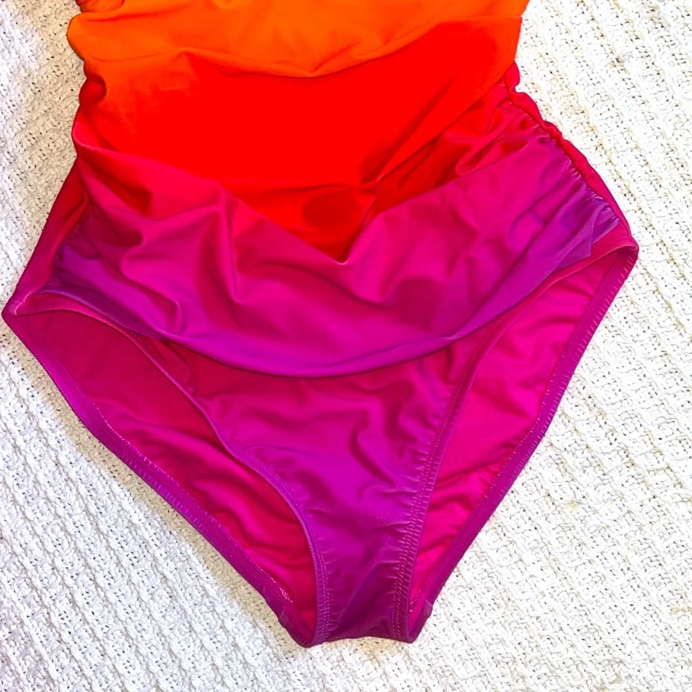 Bleu Rod Beattie Pink and Orange Swimsuit - Picture 4 of 8